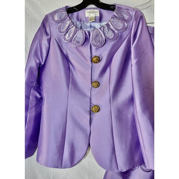 Tally Taylor Embellished Church, Wedding, Special Event 2pc Jacket/Skirt Set 8 - Picture 3 of 6